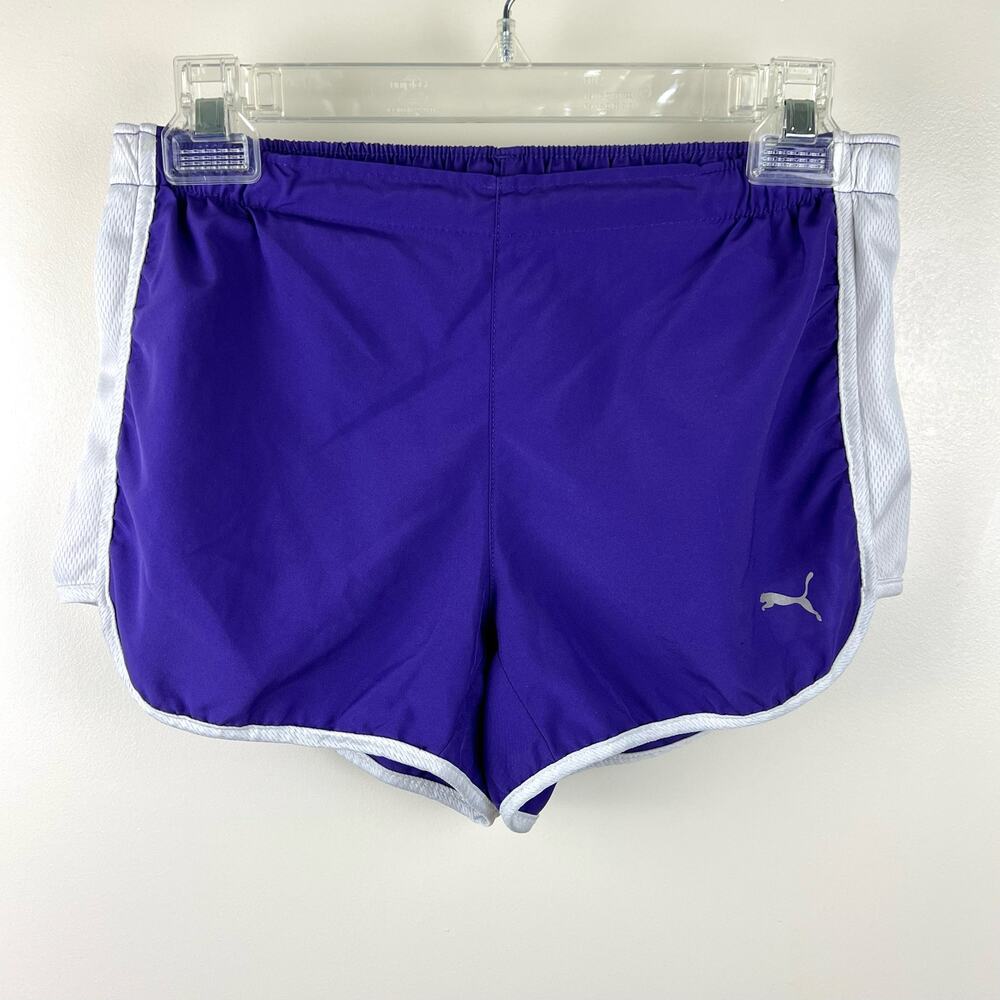 Puma Womens Track Shorts Size Small Retro Purple Athletic Running Athleisure